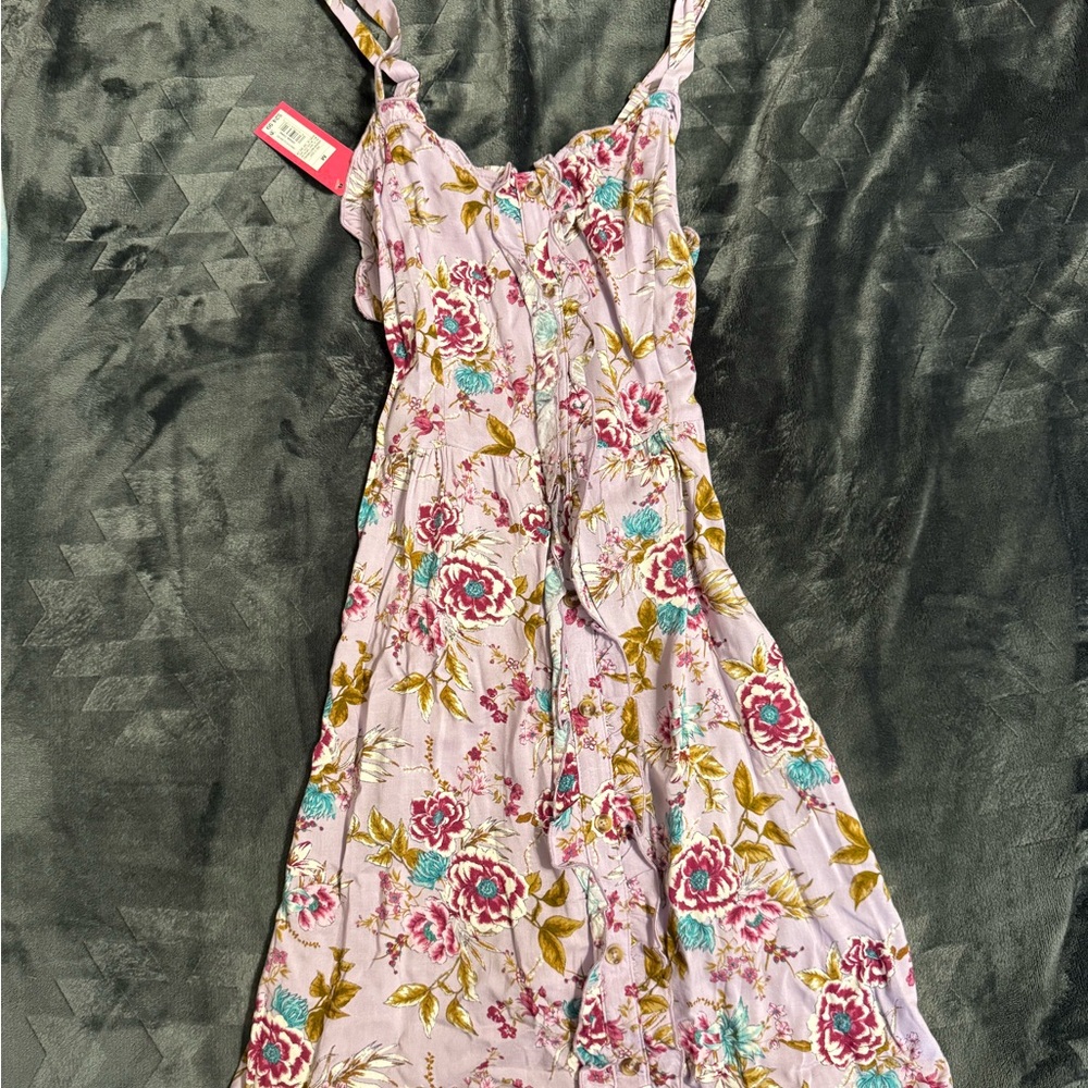 Xhilaration Floral Dress - Pink and Green